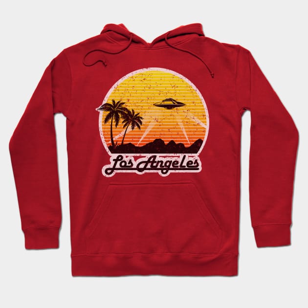 Retro Battle for Los Angeles UFO Hoodie by sfcubed
